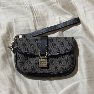 Dooney & Bourke Black and Gray Wristlet